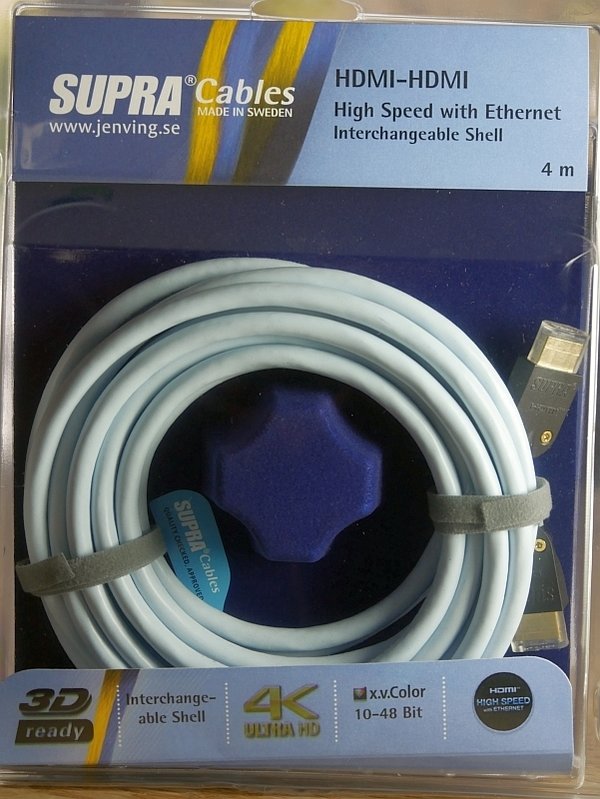 HDMI  ↔  HDMI 8K AV mit abnehmbarem Stecker eisblau 4 m