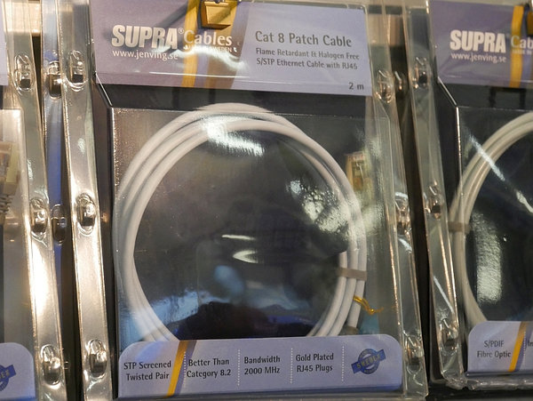 Supra Cat 8+ Digitalkabel LAN 0,5 m